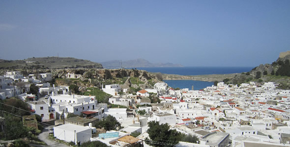 Lindos View To Tsambika Bay